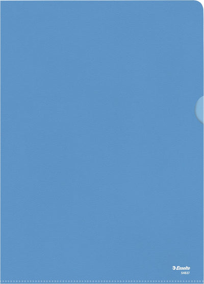 Esselte standaard zichtmap a4 - 0,11mm pp folie - 100 stuks - blauw