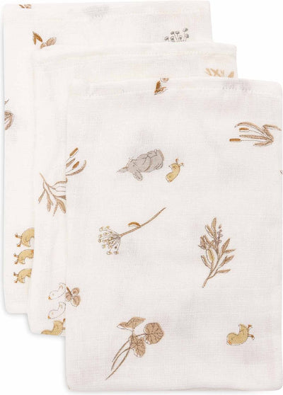 Jollein - salvietta idrofila per bambini - cotone - 3 pezzi - riverside - salvietta per bambini, salviette idrofile -15x20 cm