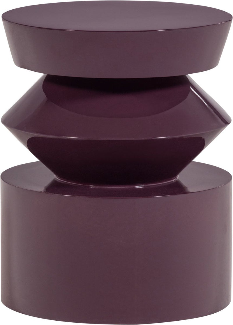 Mesa auxiliar Woood auren - madera - marrón violeta de alto brillo