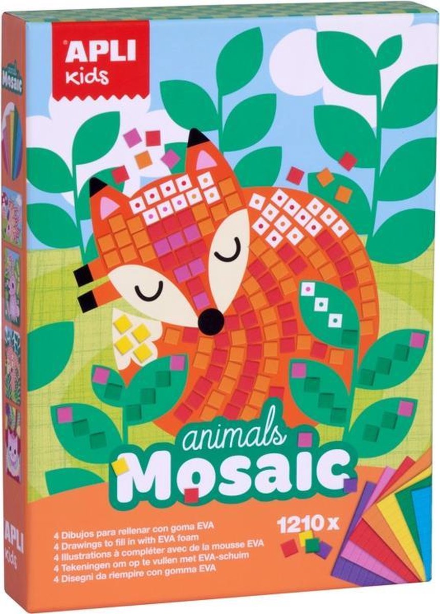 Apli kids mosaic 2 sheets of animals