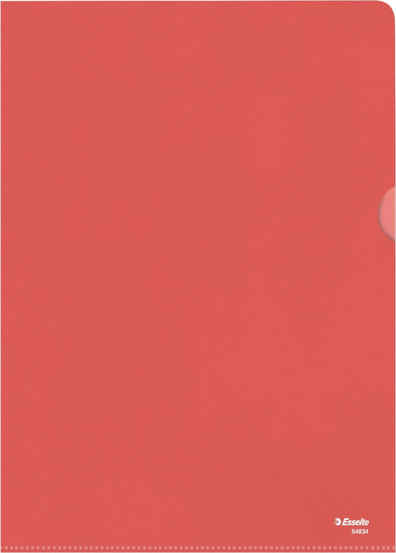 Cartella Esselte standard A4 - pellicola pp da 0,11 mm - 100 pezzi - rossa