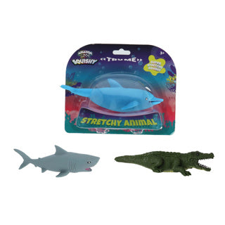 Fantastici squali elastici, delfini o coccodrilli assortiti | 6 pezzi