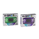 108 giochi in 1 console di gioco con schermo a colori verde e viola.
