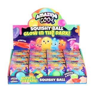 Amazing cool squishy bal glow in the dark assorti kleuren | 12 stuks