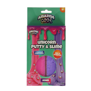 Amazing cool crystal putty stretchy sand unicorn | 6 stuks