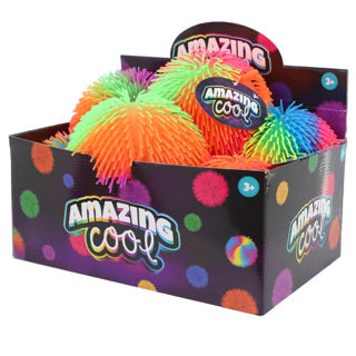 Amazing cool pufferbal 20 cm rainbow assorti | 6 stuks