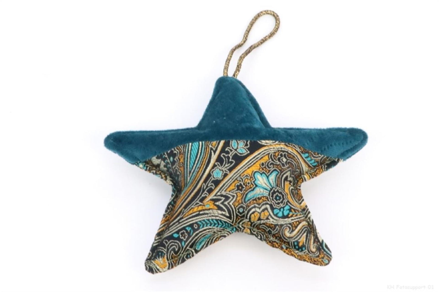 Hbx natural living decorazione da appendere stella paisley 14x14cm