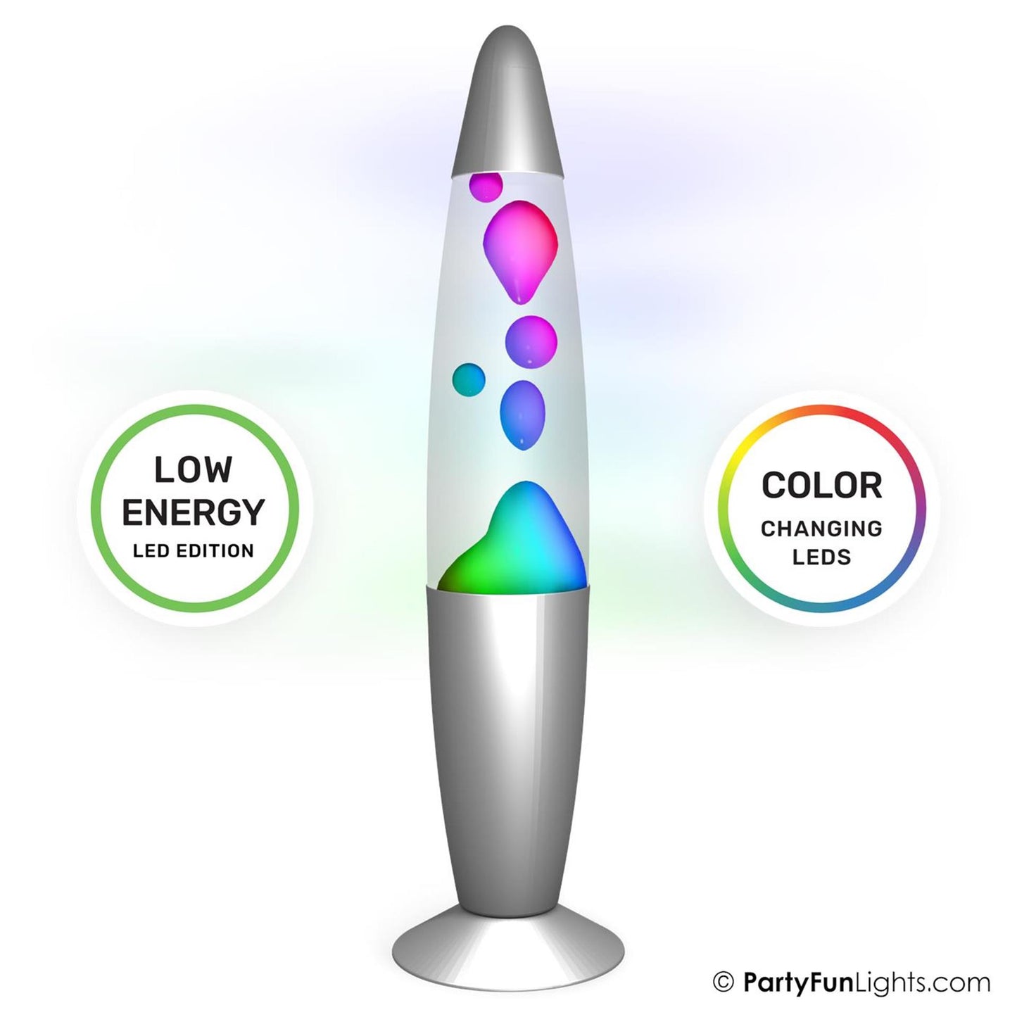 Partyfun luci lampada lava LED con cambio colore