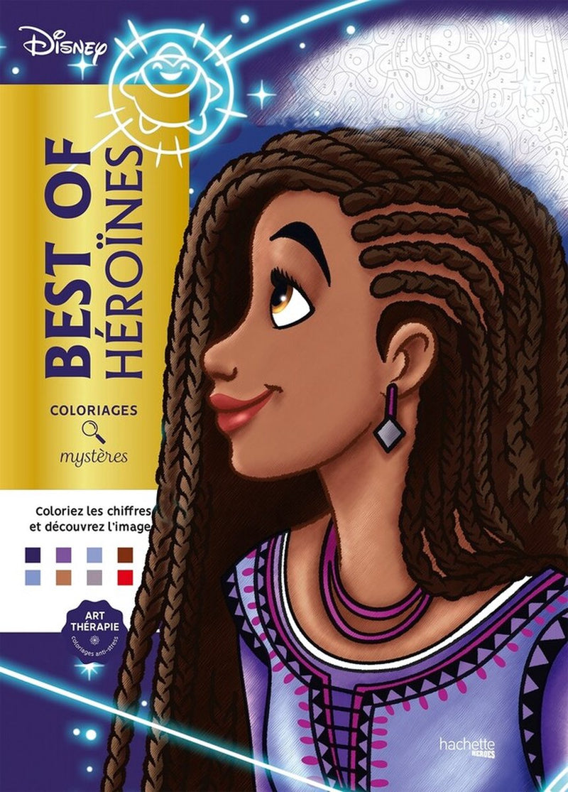 Hachette Heroes disney coloriages mystères best of héroïns - - libro da colorare per adulti da colorare per numero