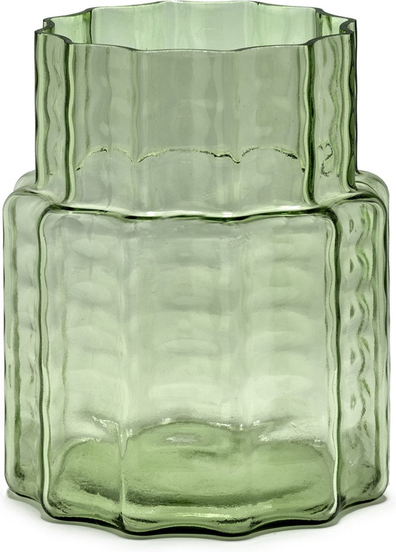 Serax - ruben deriemaeker Waves - vaso - verde trasparente - 18 ø - h 21cm - 1.88kg