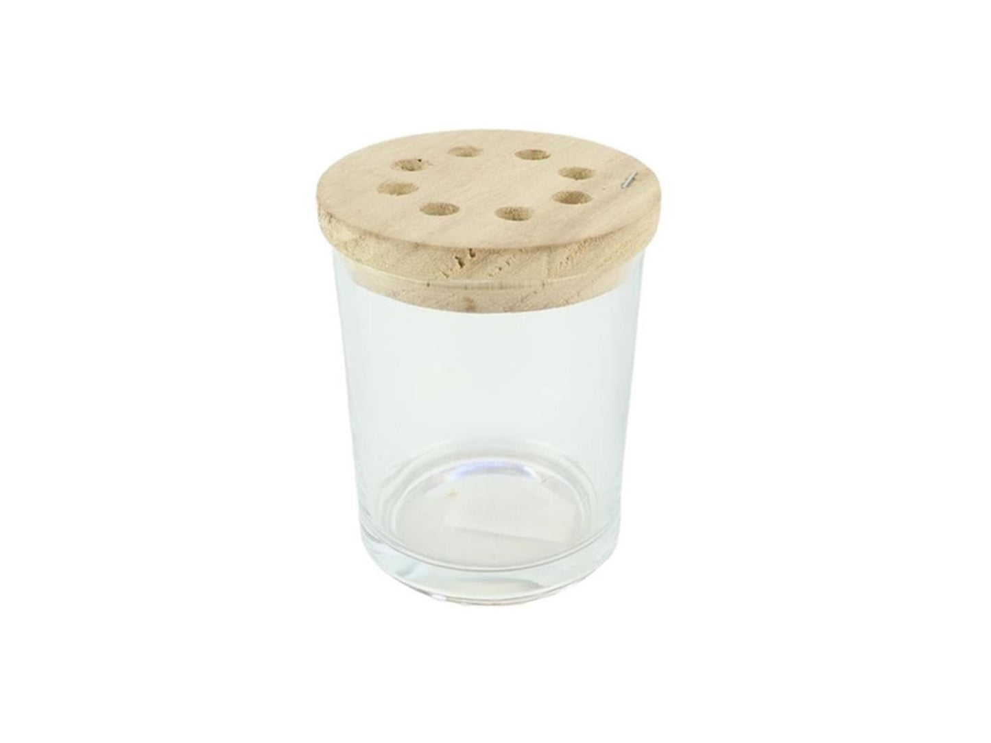Vaso Hbx natural living con coperchio organizer ø9,2xh7,5cm trasparente