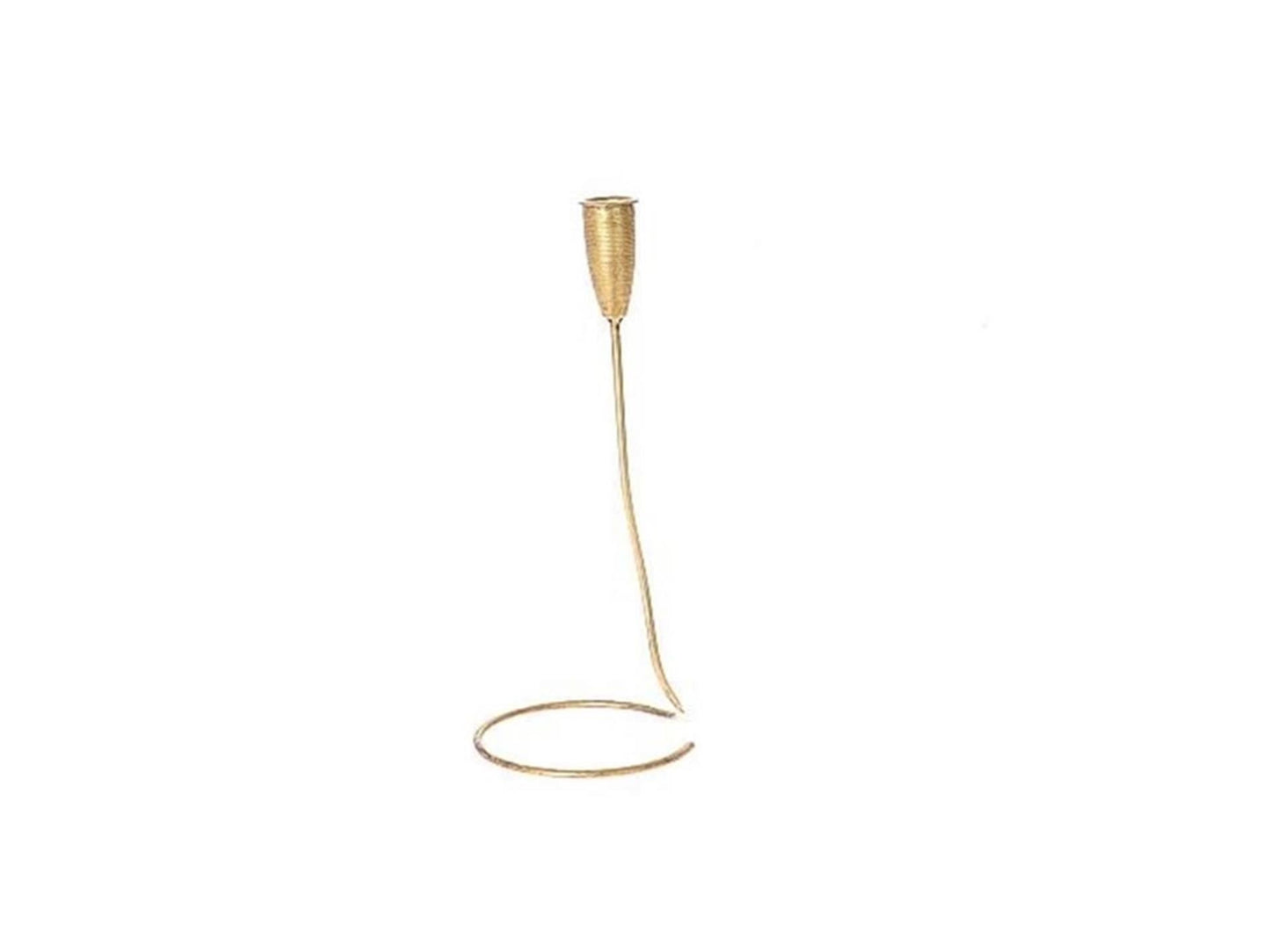 Hbx candeliere vivente naturale astan metallo 11,5xh38,3 cm oro