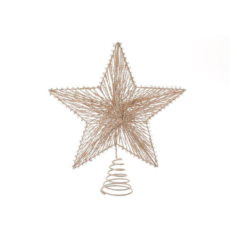 HBx natural living pico estrella espiral brillo 20xh23cm oro