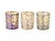 Portavelas HBx natural living con estampado floral h8,2cm