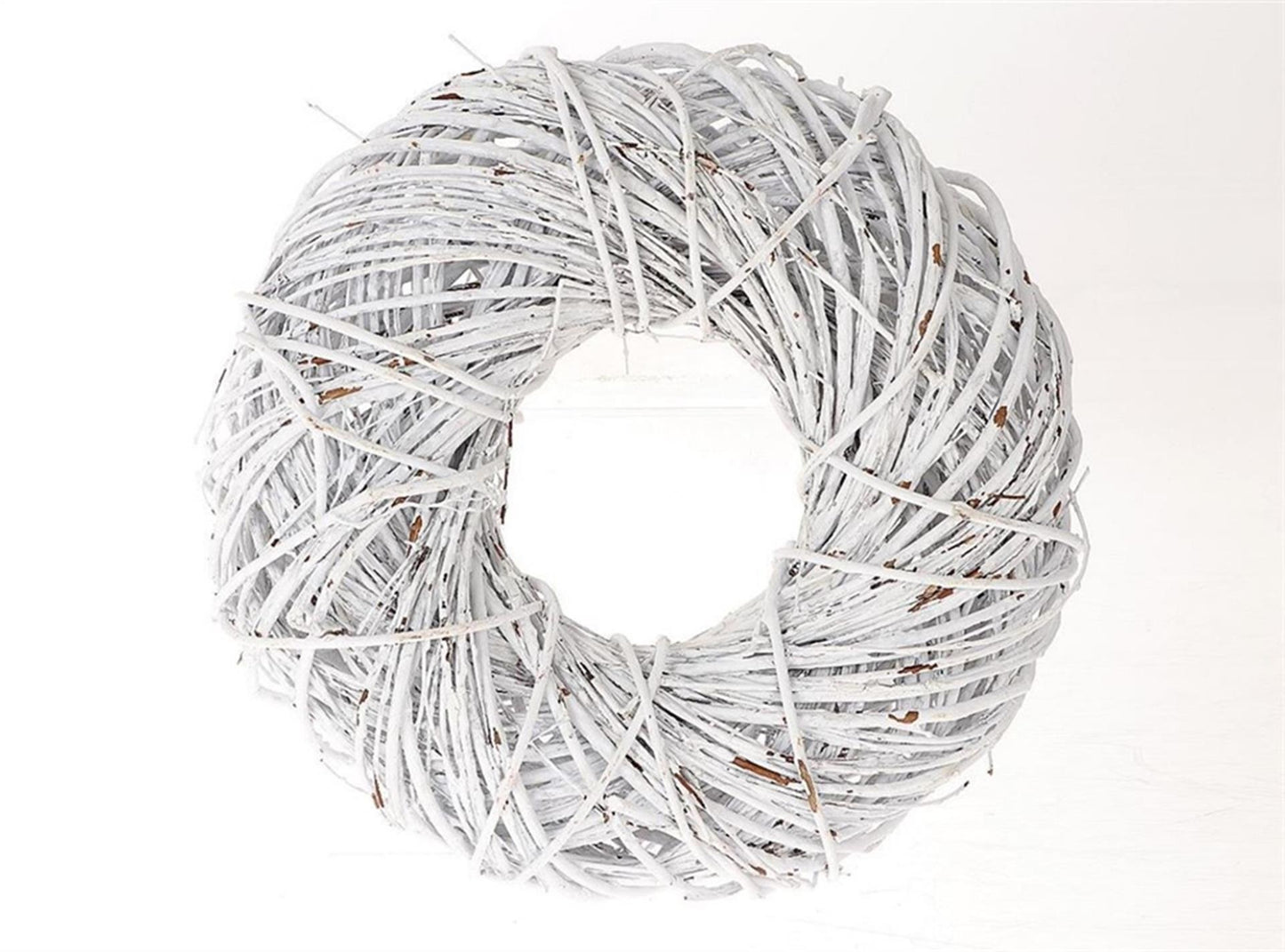 Hbx natural living corona tornado diámetro 35cm blanco lavado