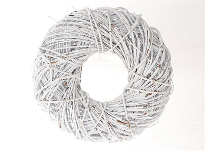Hbx ghirlanda vivente naturale twister dia 35 cm lavaggio bianco