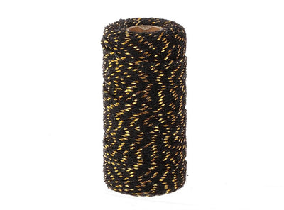 HBx corda in cotone naturale vivente su bobina da 100 m oro nero