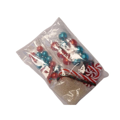 Hbx cuentas de agua viva natural x-mas cheer verde rojo