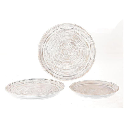 Set di ciotole HBx Natural Living 3 pezzi lavaggio bianco 33-40-45 cm