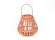 HBx farol natural con cristal h15cm rosa