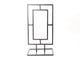 HBx marco natural natural doppio de metal rectangular