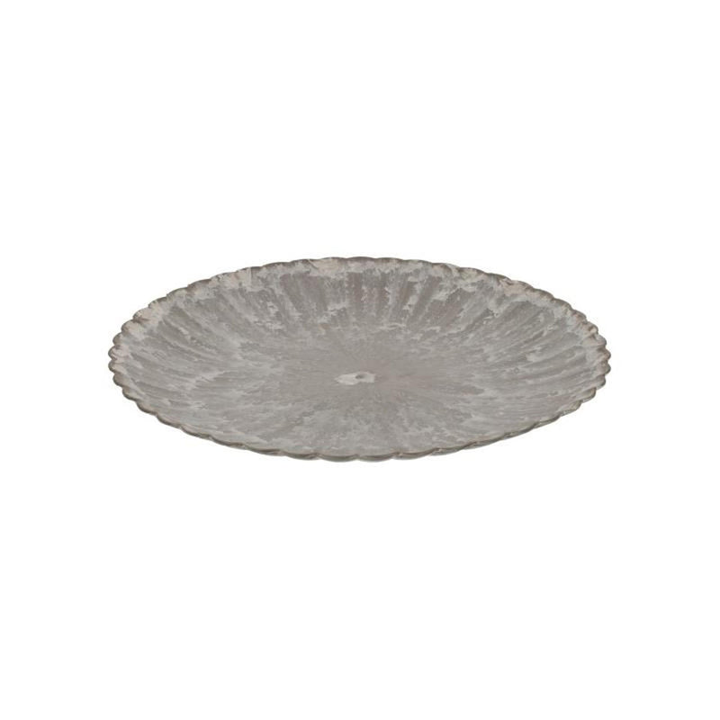 Piastra base Hbx natural living melamina millerighe 33cm marrone