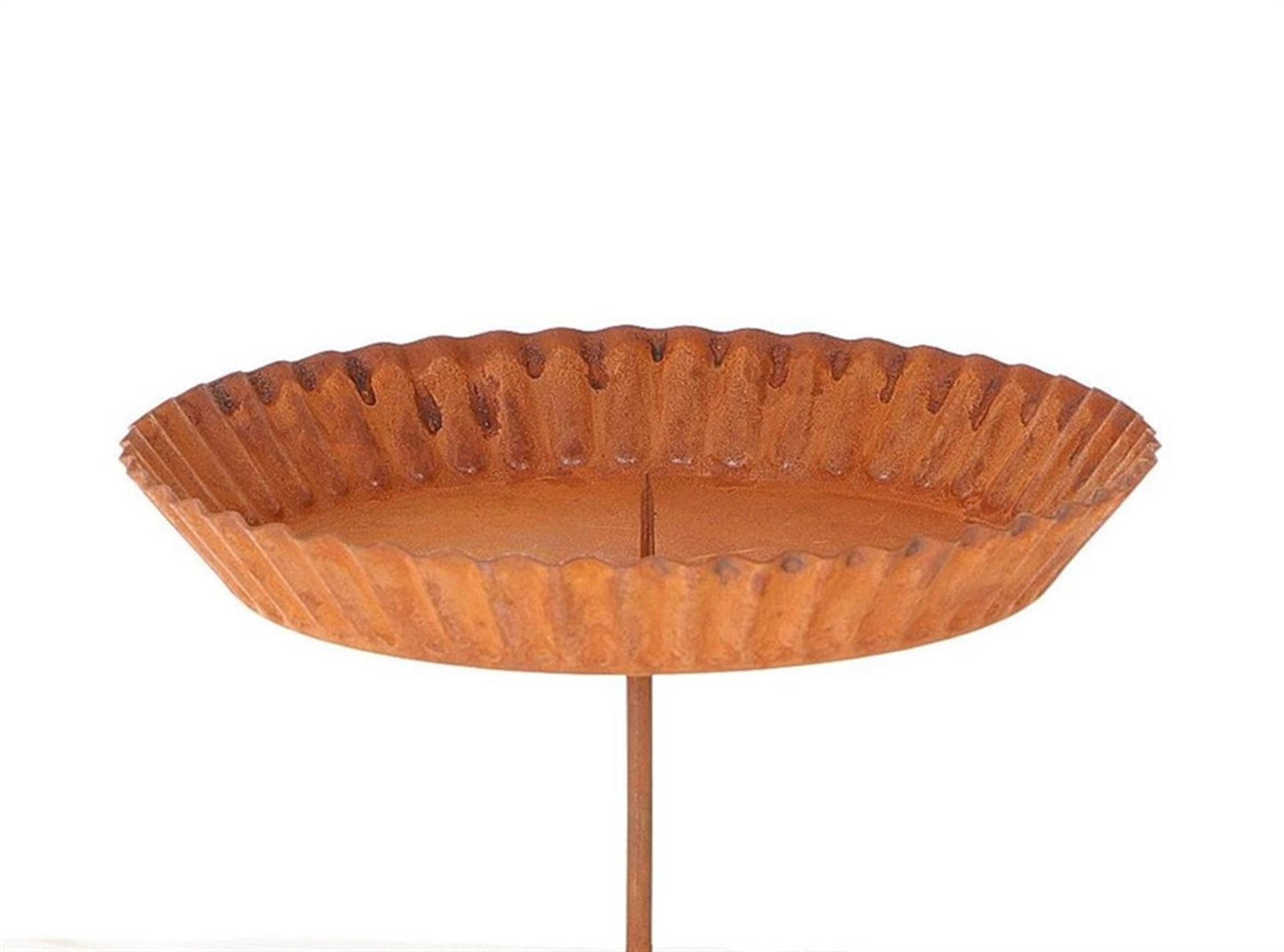 Portavelas Hbx natural living con pasador diámetro 14 cm óxido