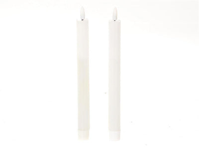 Candela da cena vivente naturale HBX fiamma LED 24,5 cm bianca