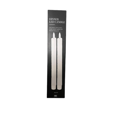 Candela da cena vivente naturale HBX fiamma LED 24,5 cm bianca