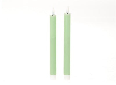 HBx natural living vela para cenar llama LED 24,5cm verde