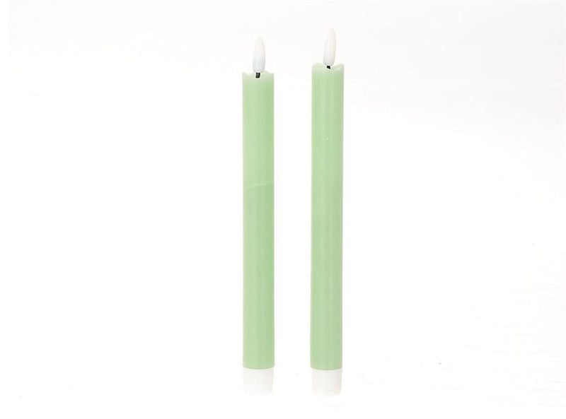 Hbx natural living dinerkaars led vlam 24.5cm groen