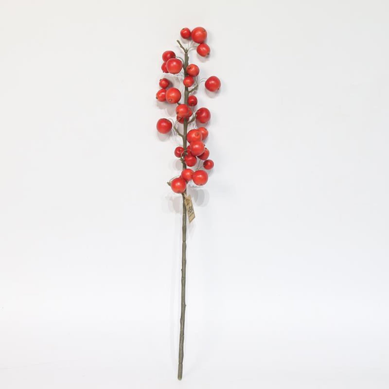 Ramo artificiale Hbx natural living con mele l66cm rosso
