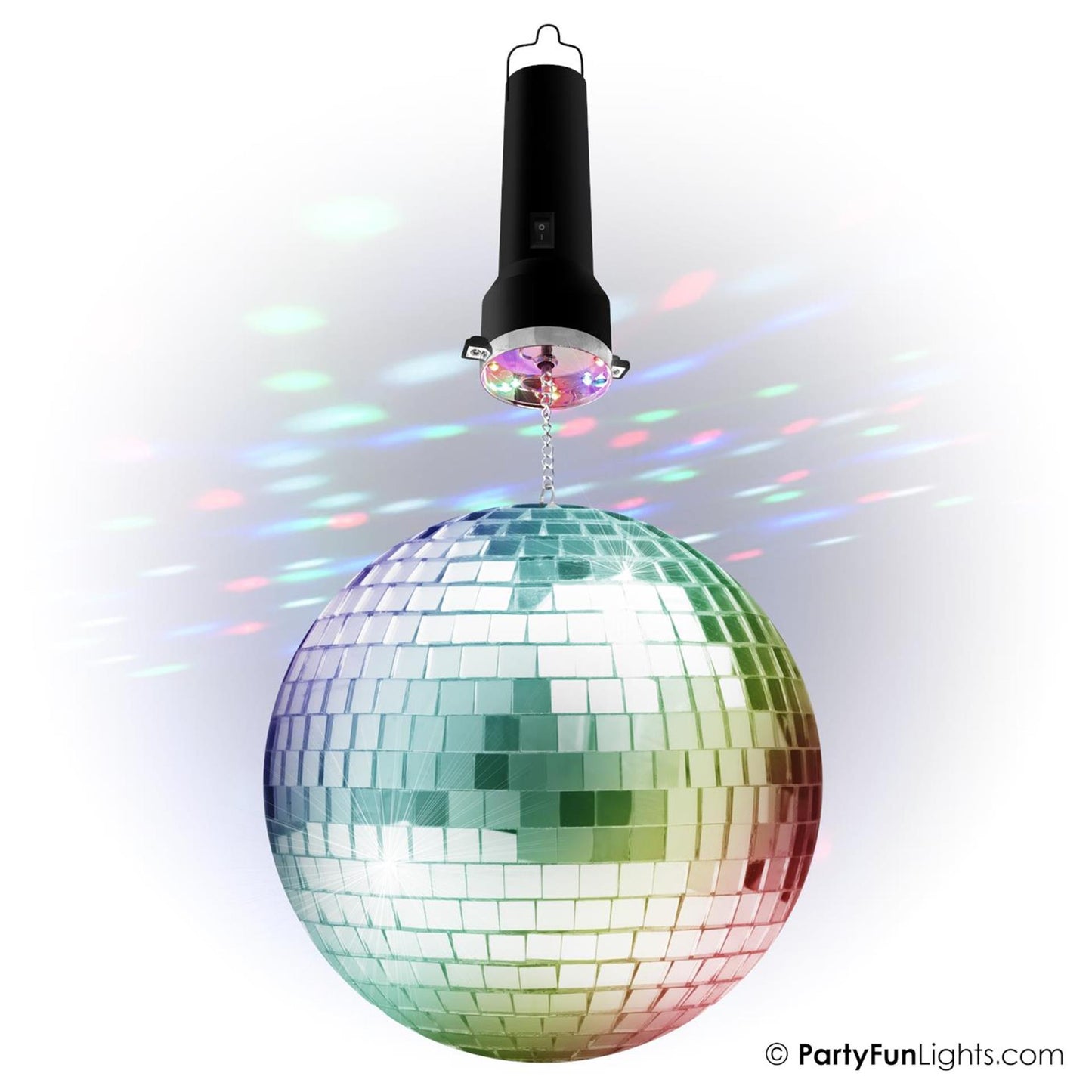 Partyfun luci disco palla 20cm LED multicolore