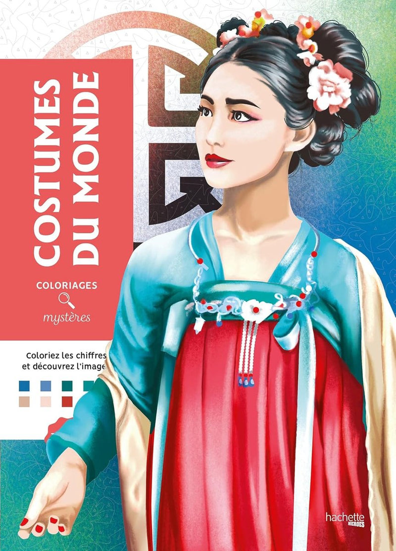 Hachette Heroes Coloriages Mystères Costumes du Monde - - libro da colorare per adulti e bambini