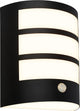 Briloner - aplique recargable - iluminación exterior LED - con batería - con detector de movimiento - con sensor crepuscular - 18 x 15 x 7 cm - negro