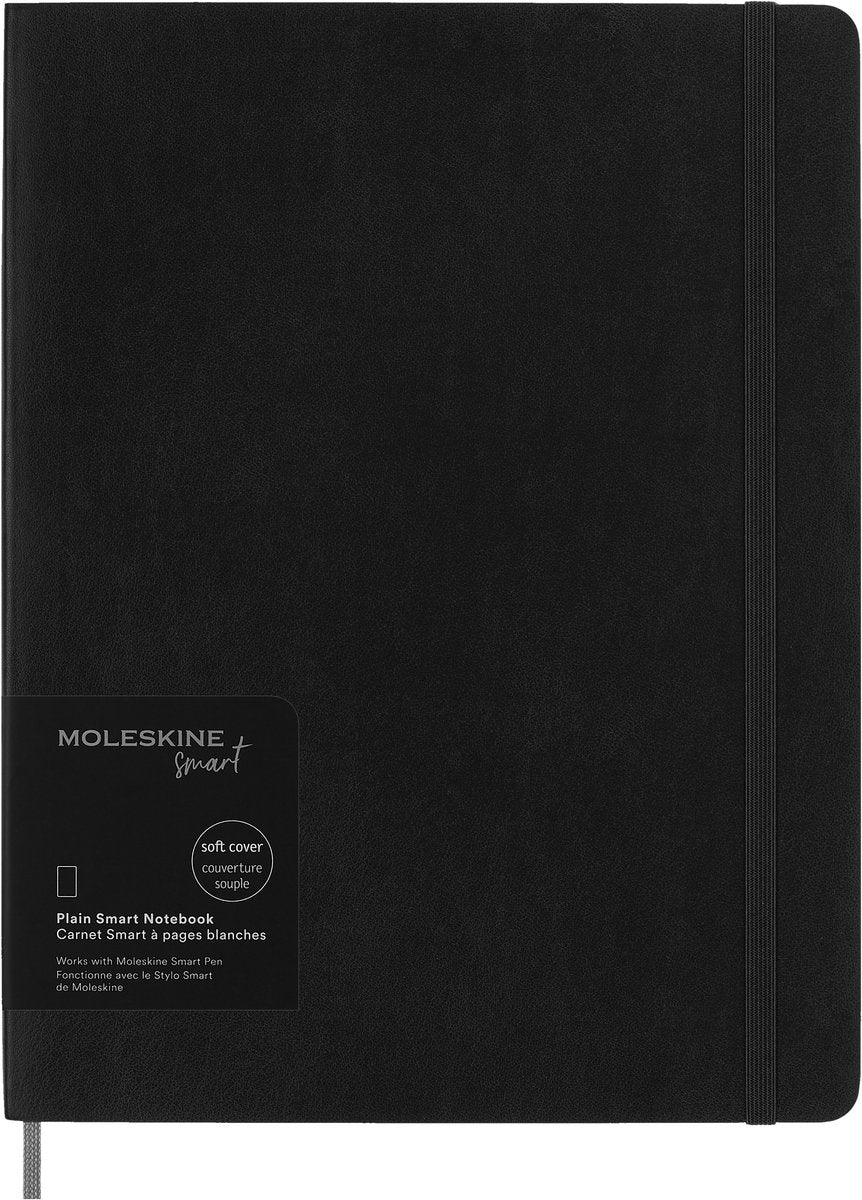 Cuaderno Moleskine - colección inteligente - xl - tapa blanda - en blanco - negro