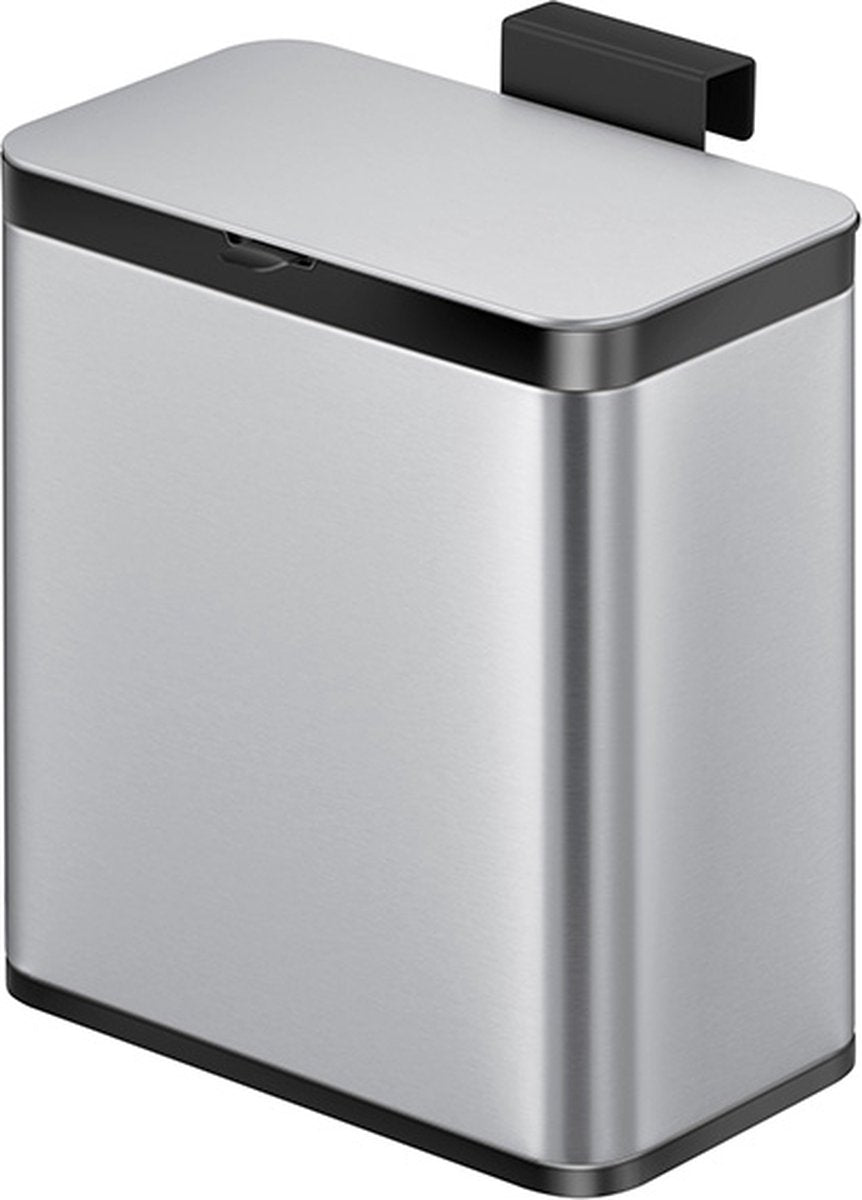 Eko - carrito para residuos de alimentos puro s 7 litros - plástico de acero inoxidable - matrvs, negro - cubo de basura