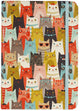 Cuaderno compacto Peter Pauper - gatos - con cierre elástico - 13x18 cm