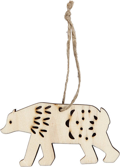 Ornamento aziendale Creativ, orso polare, h: 4,5 cm, p: 0,5 cm, l: 7,5 cm, 4 pezzi 1 scatola