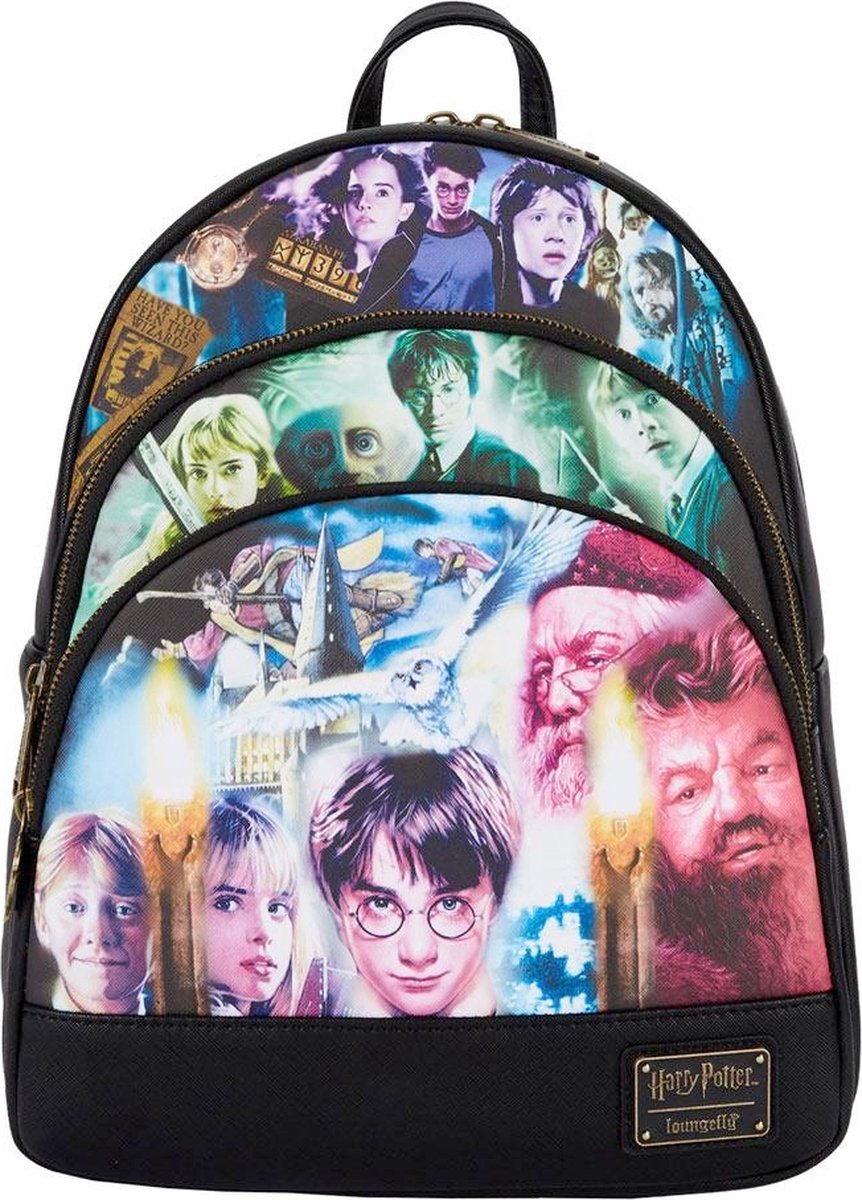 Loungefly harry potter - trilogy triple pocket rugtas - multicolours