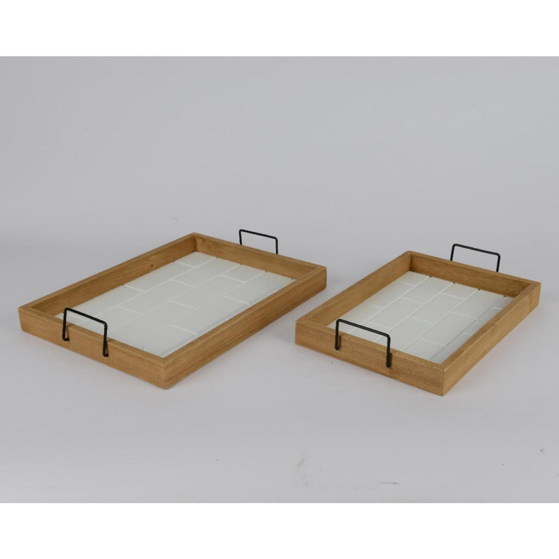 Decoris dienbladset 2-delig paulowniahout