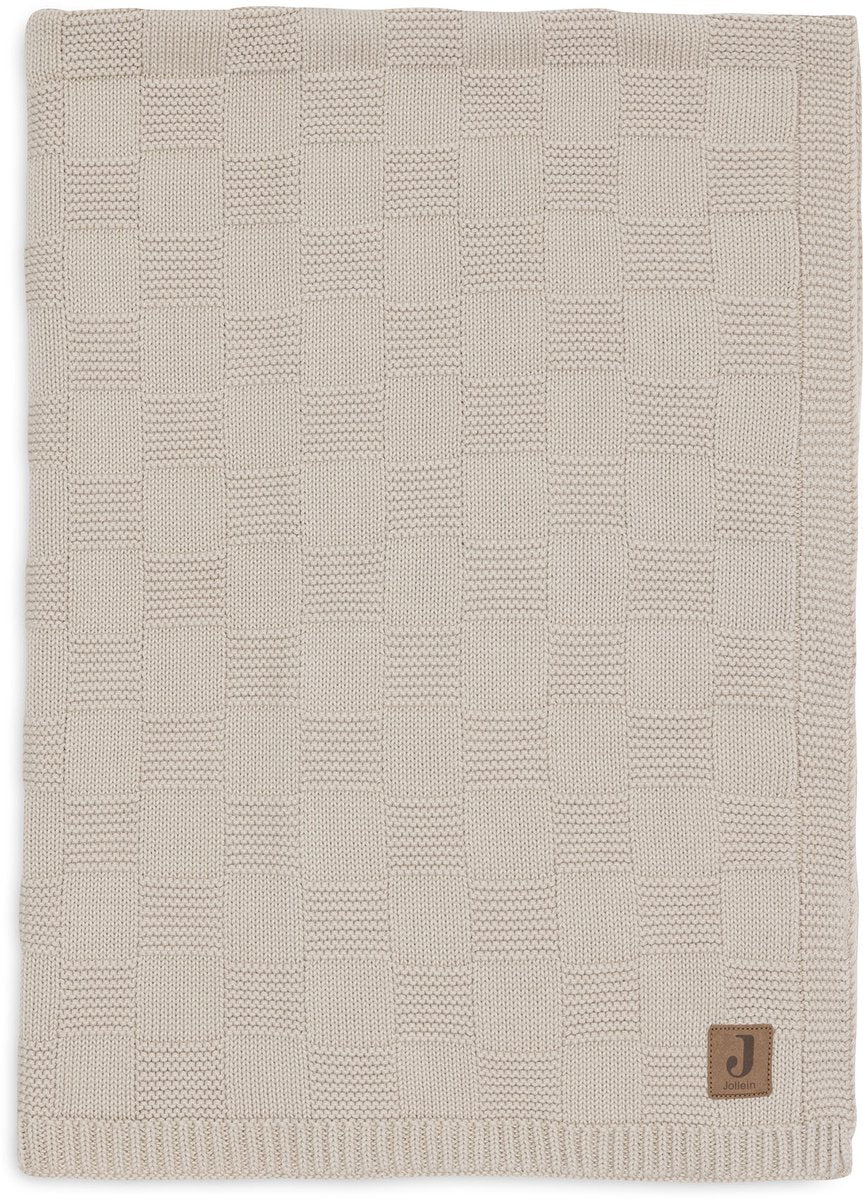 Coperta per culla Jollein - 75x100 cm - maglia a maglia - sabbia calda