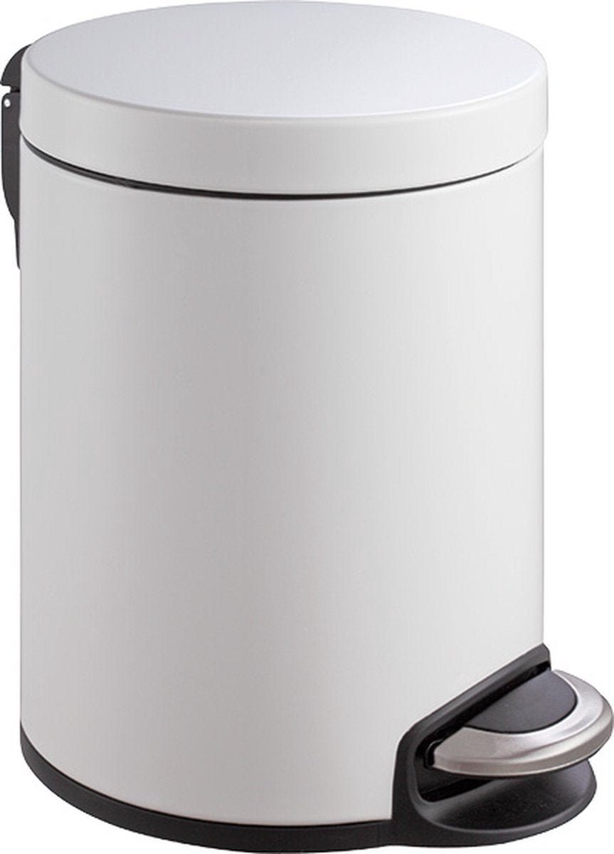 Eko - serene pedal bin 5 liters - handle plastic - white - waste bin