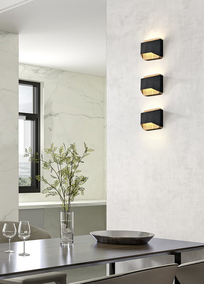 Trio arino - lámpara de pared - negro mate - incl. 1x SMD 4,3 W - Fuente de luz Osram - iluminación arriba y abajo - regulable con interruptor - montaje en pared - fuente de luz no reemplazable
