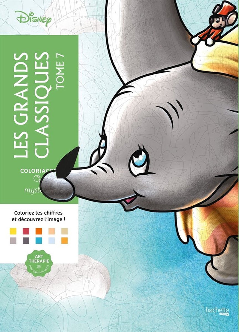 Hachette Heroes disney coloriages mystères les grands classiques tomo 7 - libro da colorare per adulti