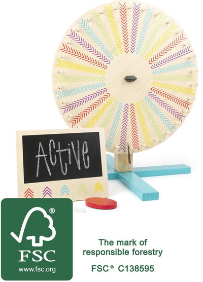 Small foot wooden wheel of fortune, 4dlg.