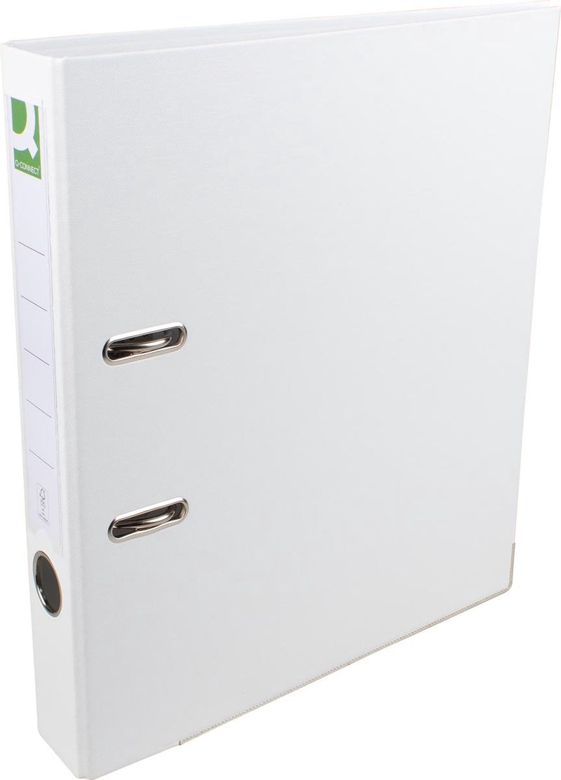 Raccoglitore Q-connect, per ft A4, interamente in pp, dorso da 5 cm, bianco