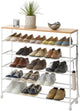 Yamazaki tower shoe rack on wheels 5-tier - white