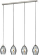 Eglo estanys hanglamp - e27 - 113 cm - rookglas - grijs zwart
