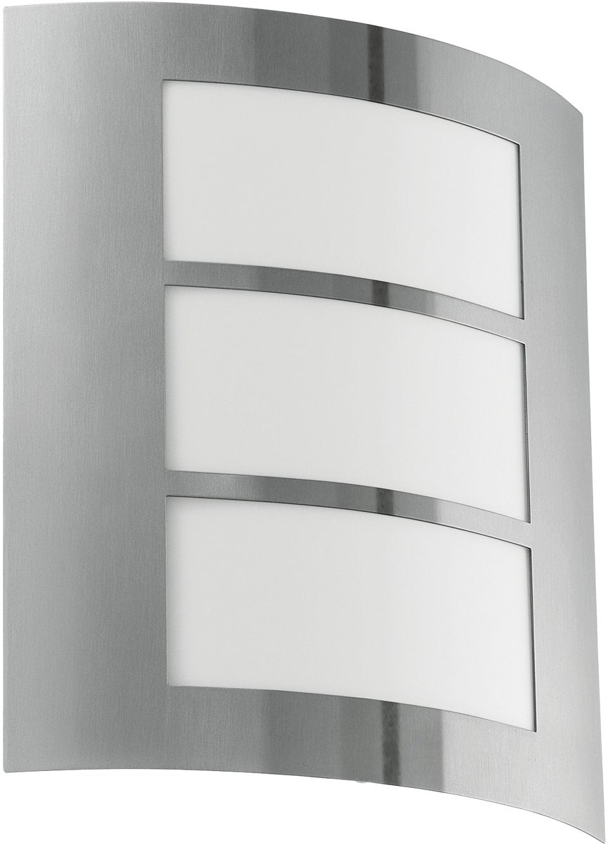 Eglo city wandlamp buiten - e27 - 26 cm - roestvast staal wit